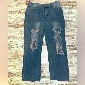 Temu women’s distressed mom jeans‎ size 10/12